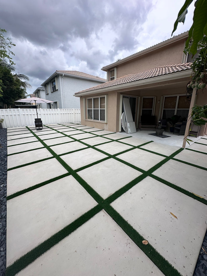 Decorative concrete pool deck combining beauty and slip resistance in Miami