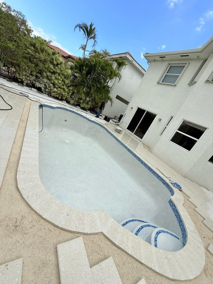 Durable Diamond Brite pool finish providing years of low-maintenance use in Miami