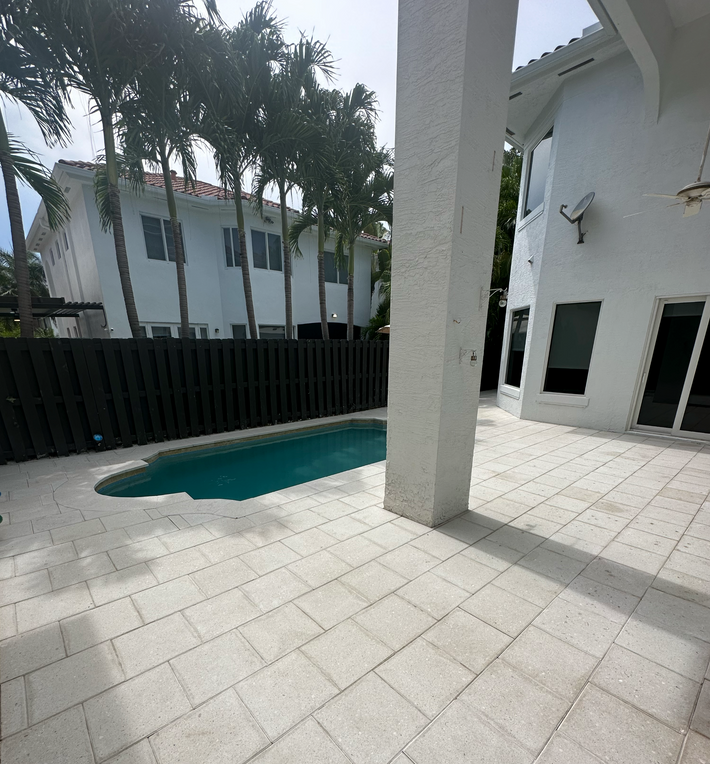Modern brick paver deck design combining functionality with visual appeal
