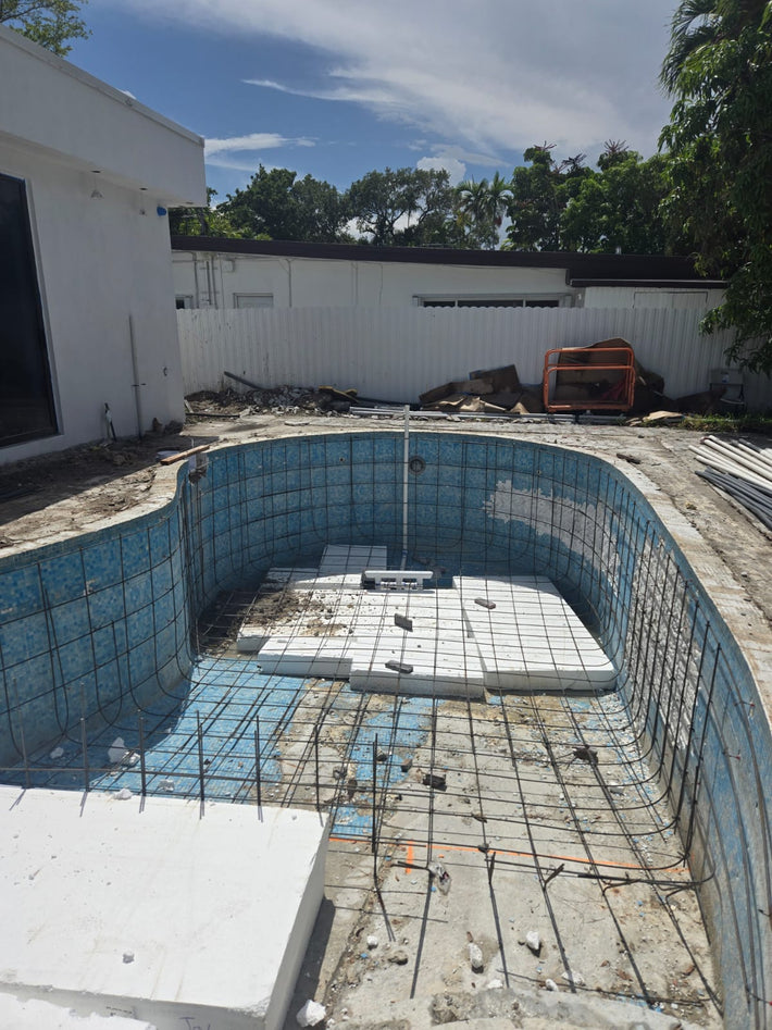 Custom pool construction services offered for residential properties in Miami